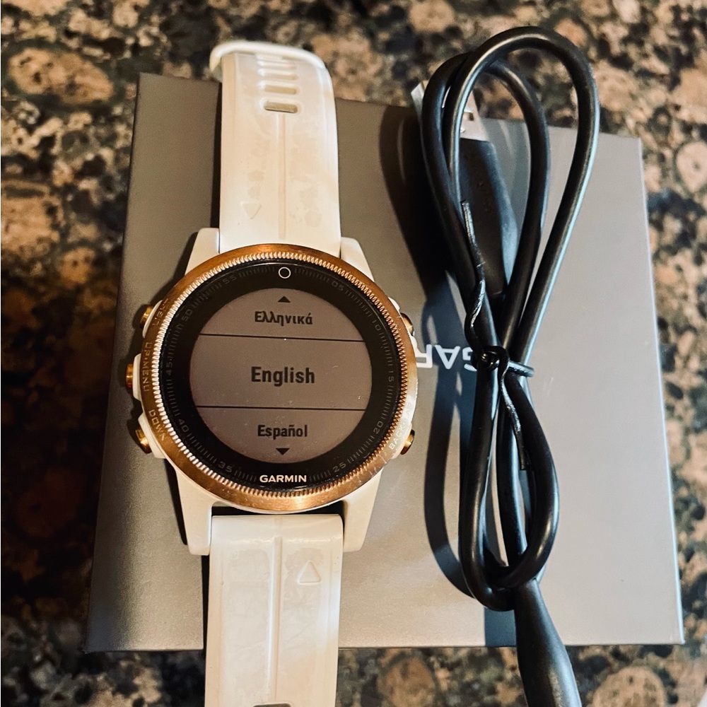 Garmin Fenix 5S Sapphire White Rose GPS Watch